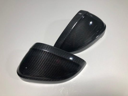 Audi RS5 S5 A5 B9 / B9.5 2017-ON & RS4 S4 A4 B9 / B9.5 2017-ON with Aftermarket Parts - Mirror Caps Pre-preg Carbon Fiber from TAKD Carbon