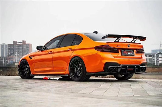 BMW M5 & M5C & M5CS F90 ( fits both Pre-LCI & LCI) 2018-ON with Aftermarket Parts - Rear Diffuser & Canards Pre-preg Carbon Fiber from TAKD Carbon