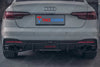 TAKD Carbon Dry Carbon Fiber Rear Diffuser & Rear Canards Ver.2 For Audi S4 & A4 S-Line B9.5 2020-ON - Performance SpeedShop