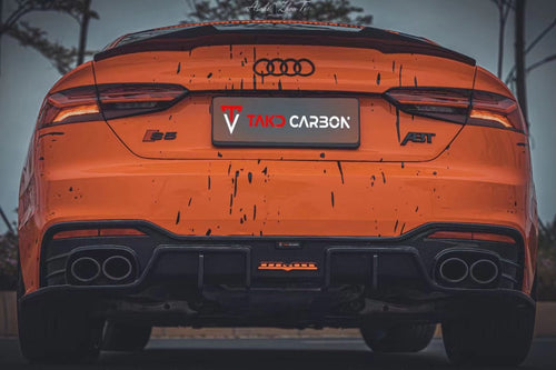 TAKD Carbon Dry Carbon Fiber Rear Diffuser & Rear Canards Ver.2 For Audi S5 & A5 S-Line B9.5 2020-ON - Performance SpeedShop