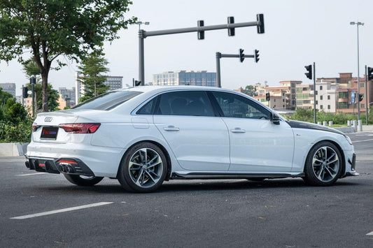 Audi S4 B9.5 2020-ON with Aftermarket Parts - V1 Style Rear Diffuser Pre-preg Carbon Fiber from TAKD Carbon