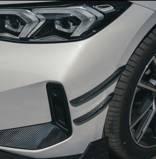 TAKD Carbon Fiber Front Bumper Canards for BMW 3 Series G20 330i M340i 2023-ON LCI - Performance SpeedShop