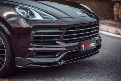 TAKD Carbon Fiber Front Lip for Porsche Cayenne 9Y0 2018-ON - Performance SpeedShop