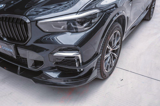 BMW X5 G05 M50i & X/S Drive 40i (with M-Package) Pre-LCI 2019 2020 2021 with Aftermarket Parts - Front Lip Pre-preg Carbon Fiber from TAKD Carbon