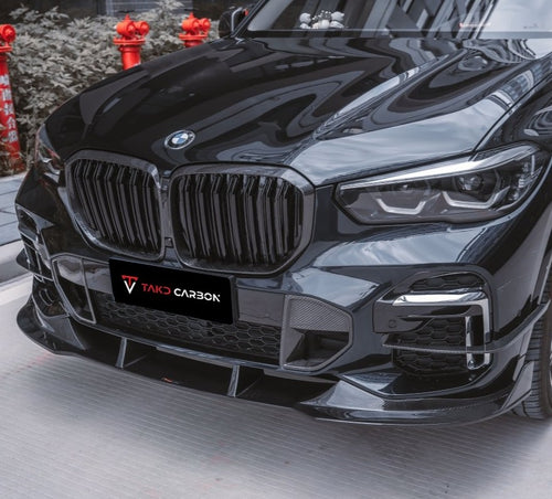 TAKD Carbon Fiber Front Lip Splitter for BMW X5 G05 M50i X/S Drive 40i 2019-2021 Pre-LCI - Performance SpeedShop