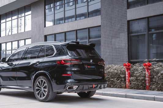 BMW X5 G05 M50i & X/S Drive 40i (with M-Package) (fits both Pre-LCI & LCI) 2019-ON with Aftermarket Parts - Rear Roof Spoiler Pre-preg Carbon Fiber from TAKD Carbon