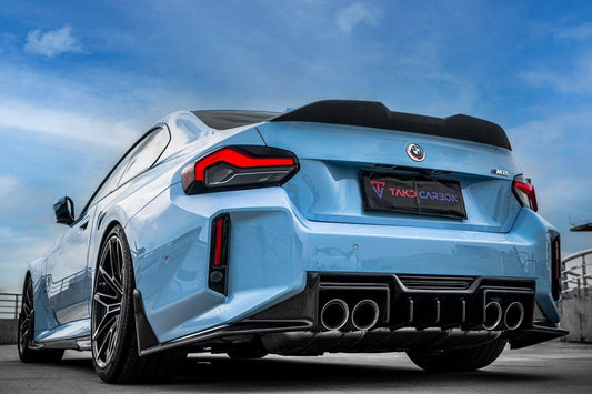 BMW M2 / M2C G87 2023 2024 with Aftermarket Parts - Side Skirts Pre-preg Carbon Fiber from TAKD Carbon