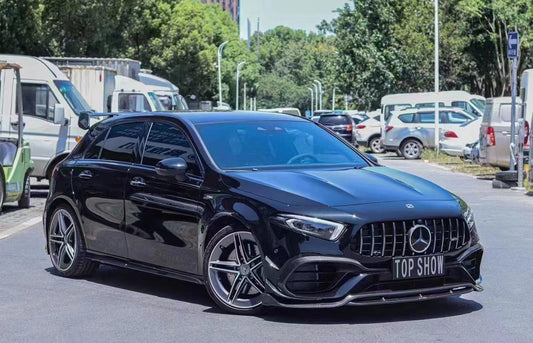Mercedes Benz A-Class A45 W177 2019-ON with Aftermarket Parts - Front Lip Pre-preg Carbon Fiber from TAKD Carbon