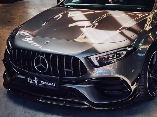 Mercedes Benz A-Class A45 W177 2019-ON with Aftermarket Parts - Front Lip Pre-preg Carbon Fiber from TAKD Carbon