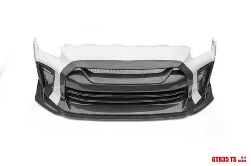 TS Style Front Bumper & Front Lip for Nissan GTR GT-R R35 2008-2022 - Performance SpeedShop