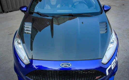 Ventus Veloce Carbon Fiber 2014 2015 2016 2017 Ford Fiesta ST Hood - Performance SpeedShop