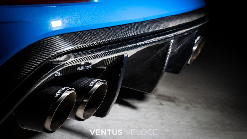Ventus Veloce Carbon Fiber 2016 - 2018 Focus RS Rear Diffuser Quad Tip ...