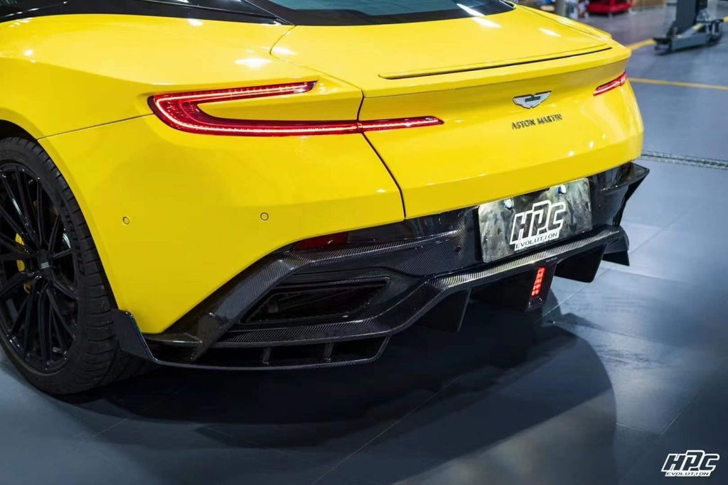 Ventus Veloce Carbon Fiber Rear Diffuser & Canards for Aston Martin DB ...