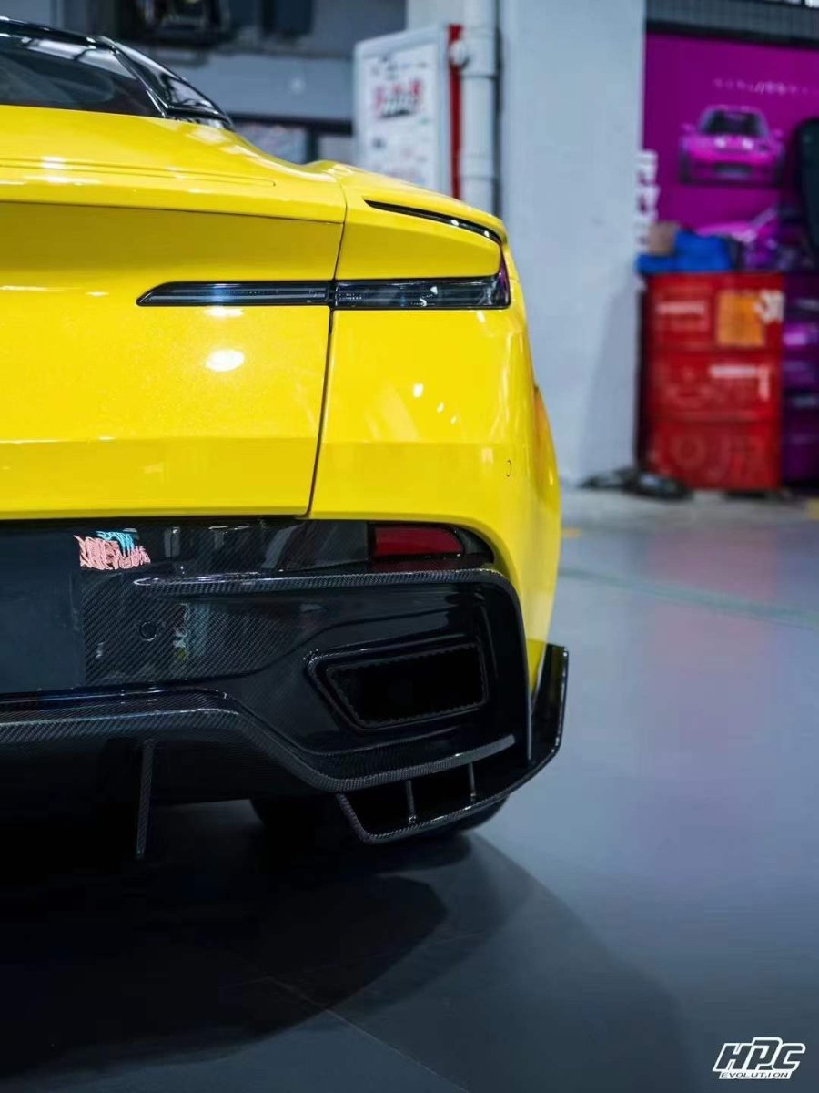 Ventus Veloce Carbon Fiber Rear Diffuser & Canards for Aston Martin DB ...