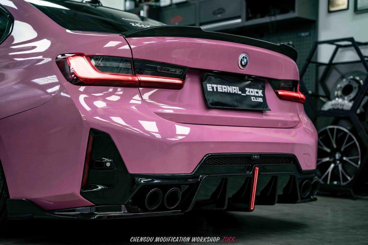 330i Rear Diffuser Stock BMW 3 Series 330i M340i G20 G21 LCI Aftermarket Parts - VTEN Rear ...